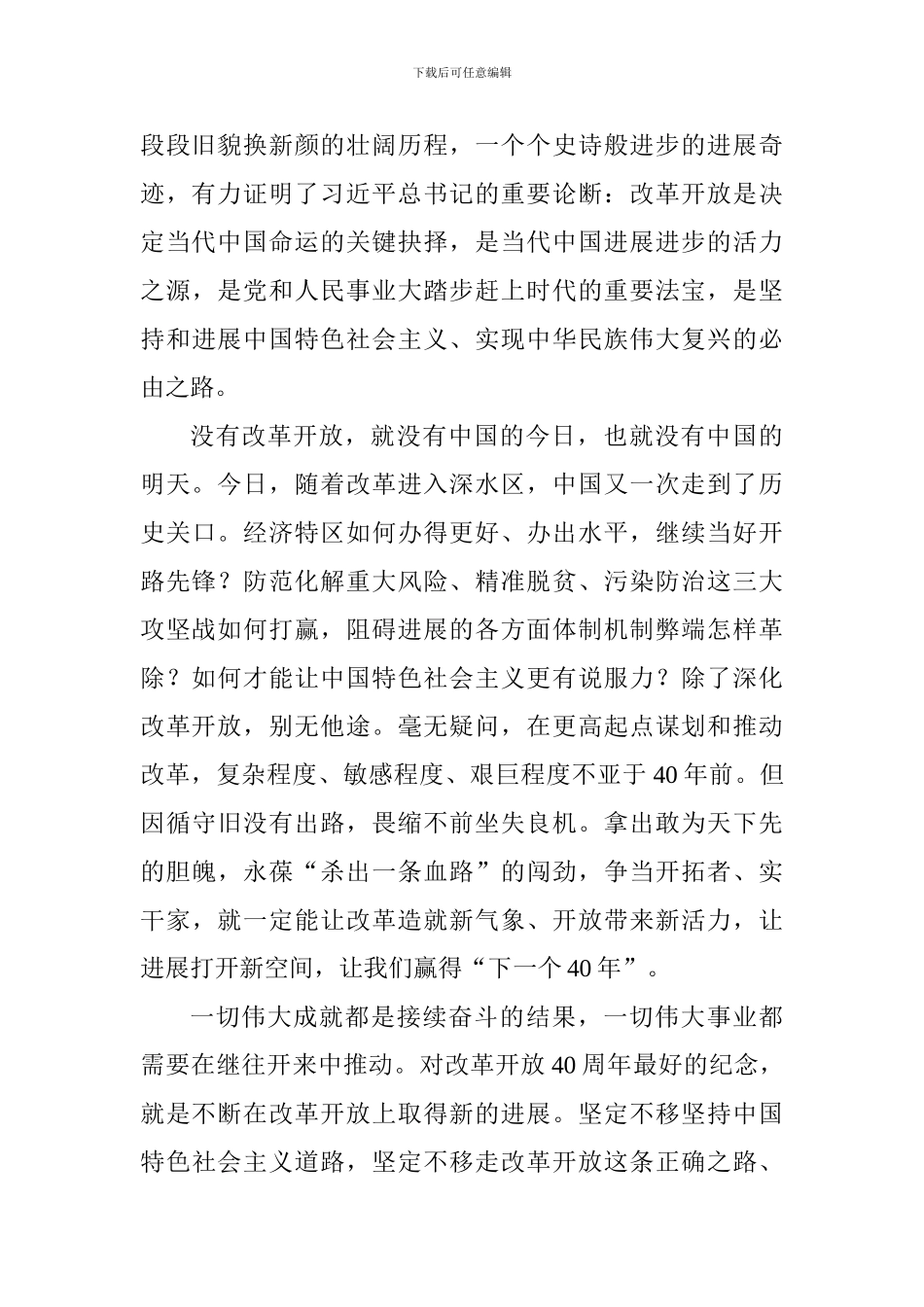 纪念改革开放40周年心得体会_第2页