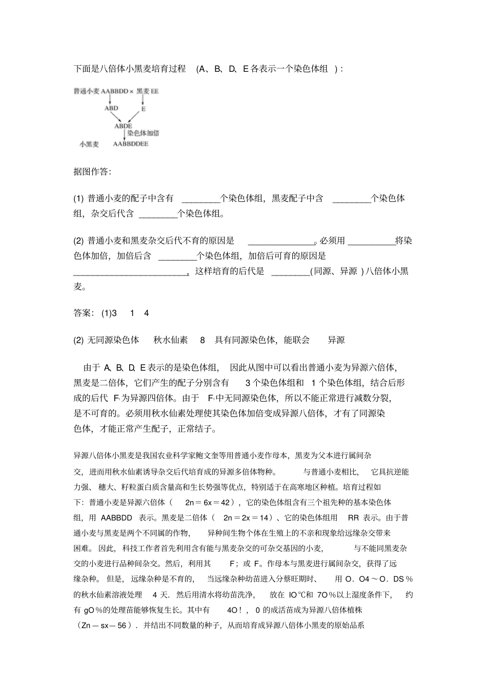 下面是八倍体小黑麦培育过程_第1页