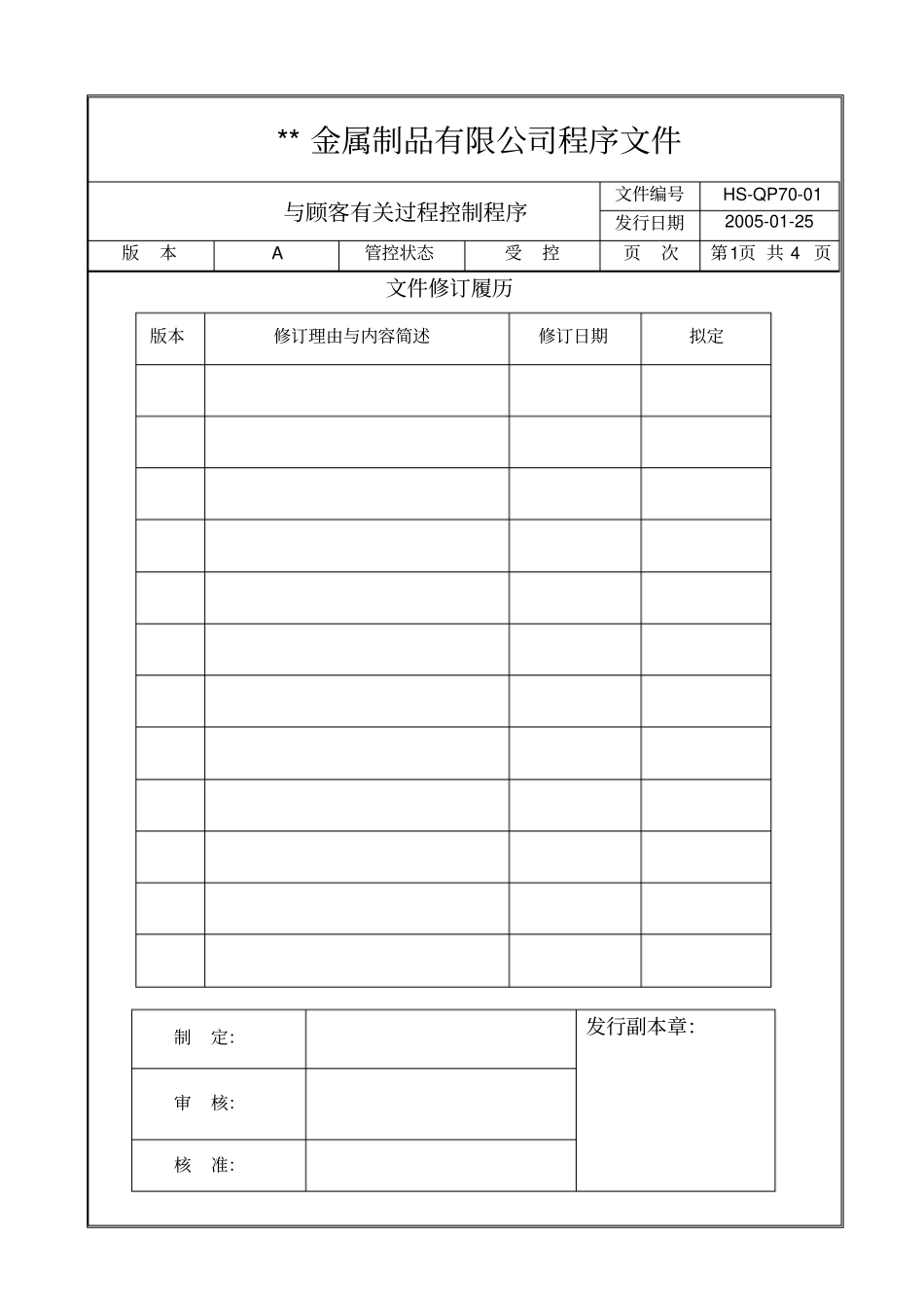 与客户相关过程控制程序_第1页