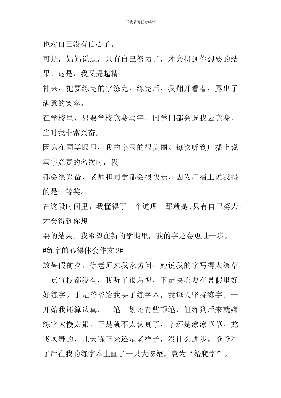 练字的心得体会作文_第2页