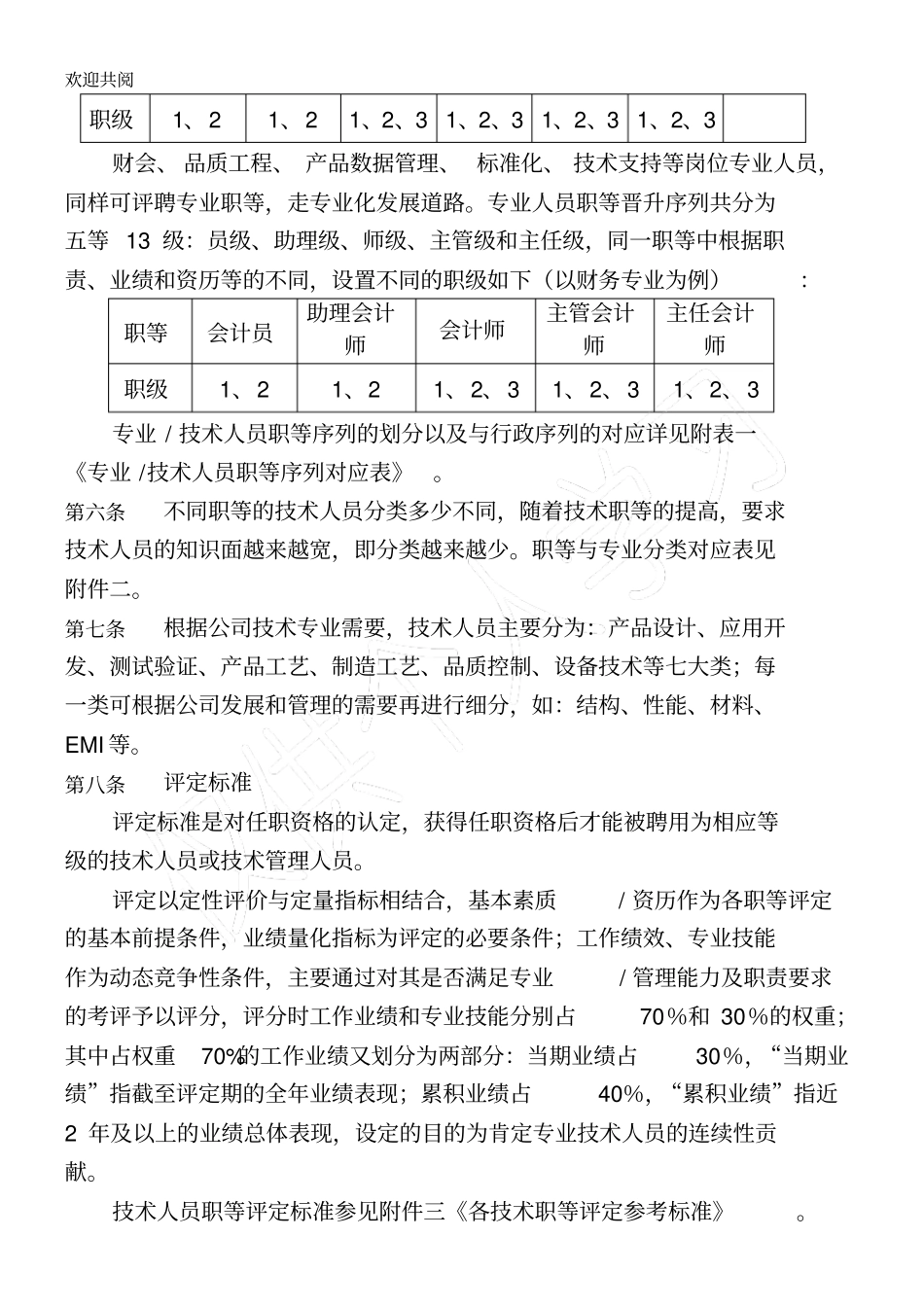 专业及技术人员职等评定及聘用管理试行手册1_第2页