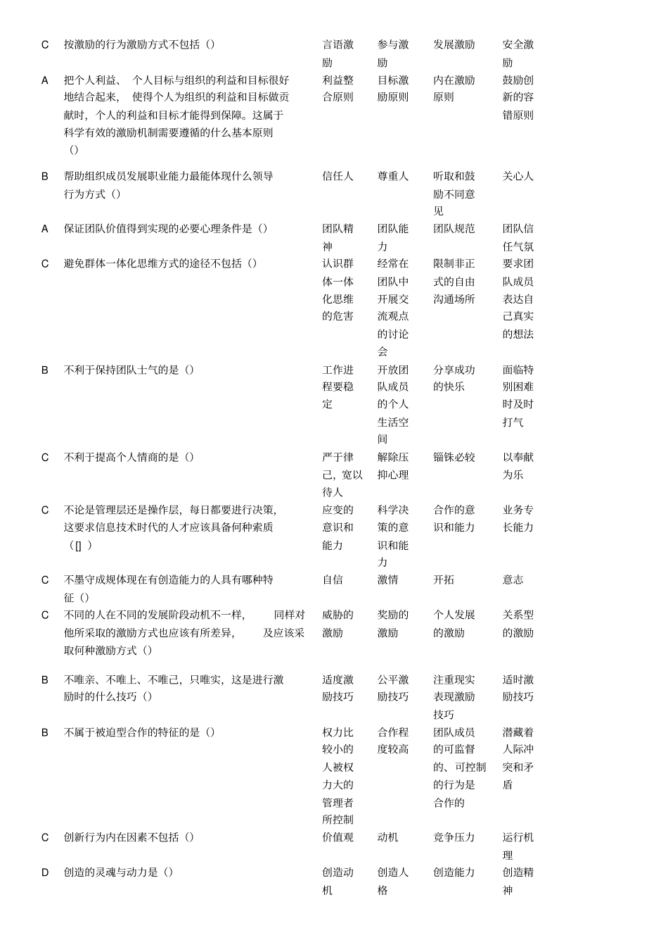 专业技术人员团队建设与创新题库与答案大全28_第2页