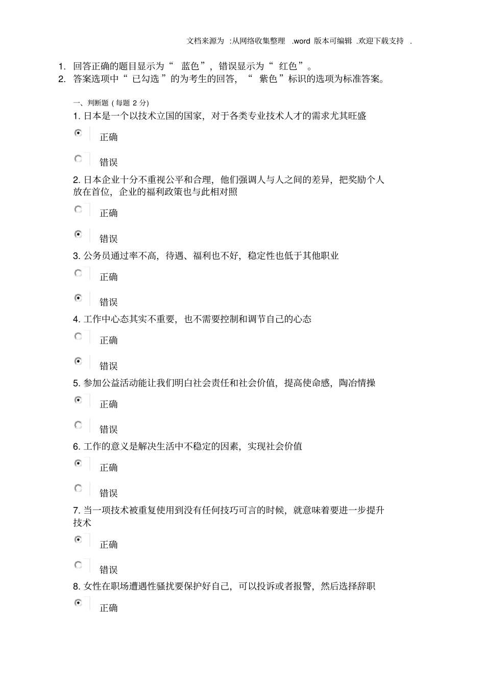 专业技术人员职业幸福感的提升答案_第1页