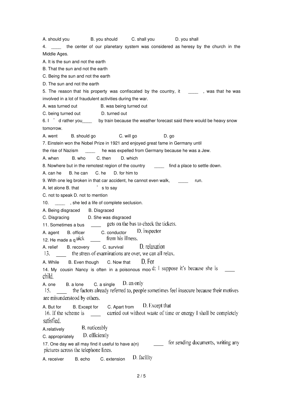 专业级考试词汇语法详细解答套_第2页