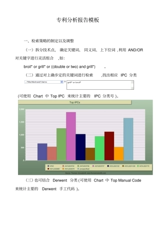 专利分析报告模板
