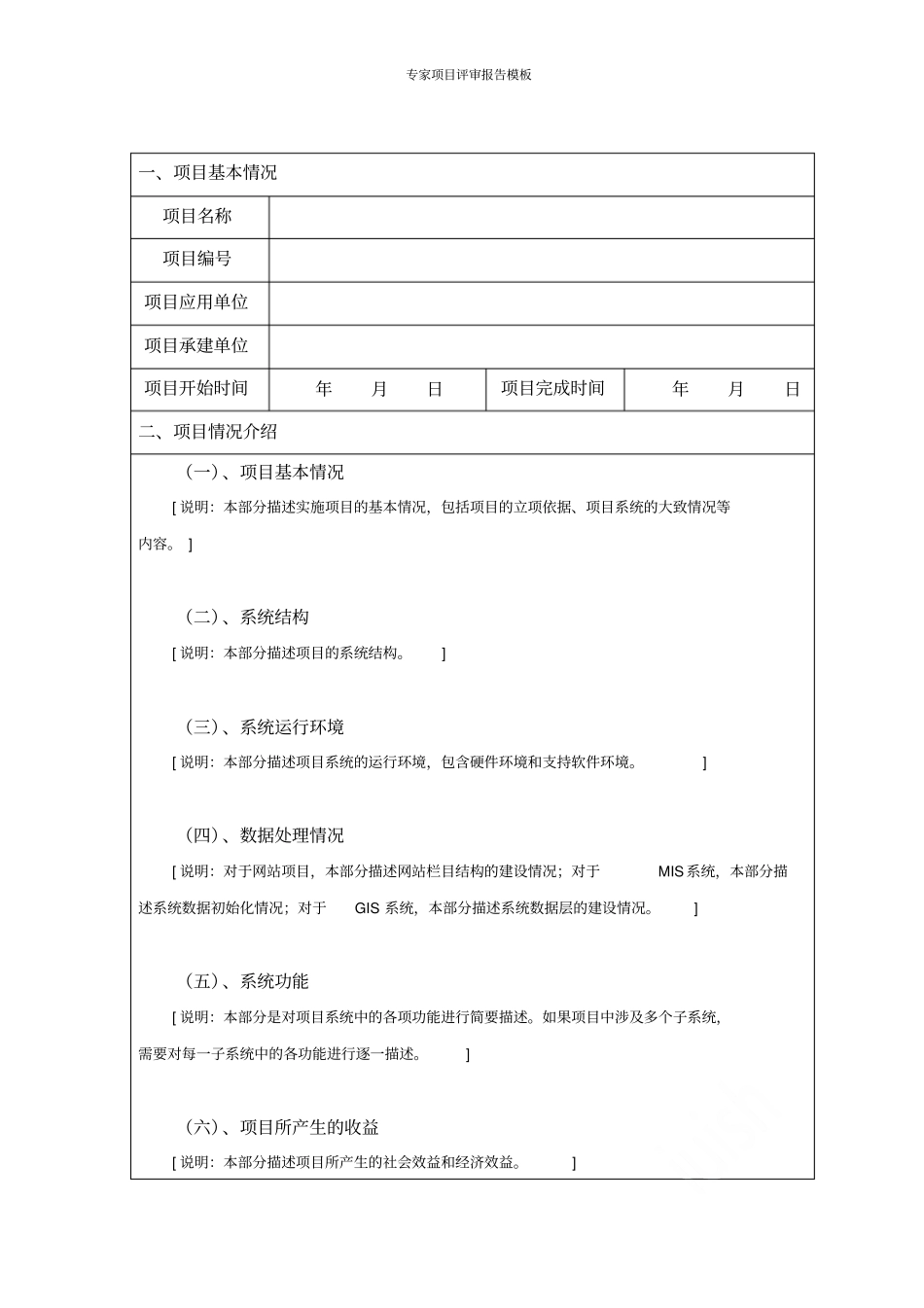 专家项目评审报告模板_第2页
