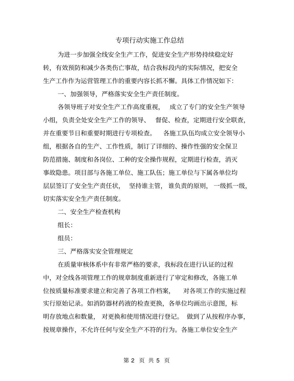 专项行动实施工作总结_第2页