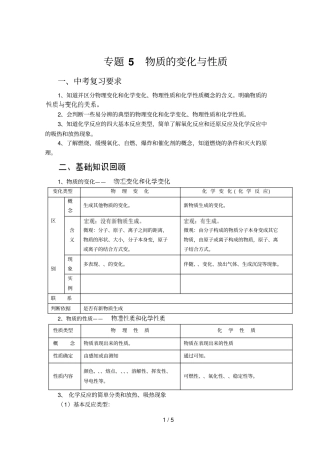 专题5物质的变化与性质67542