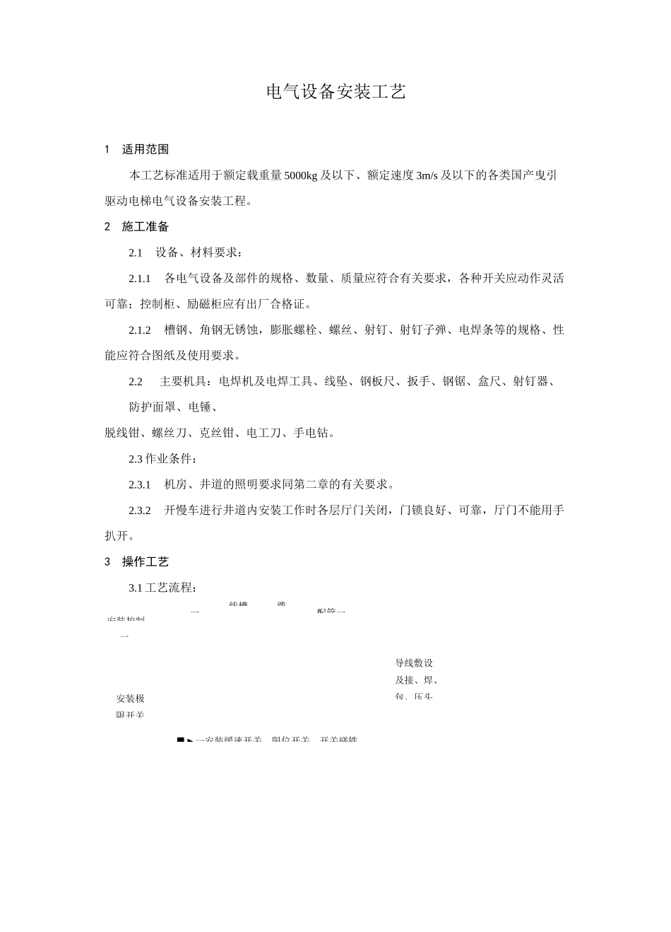 电气设备安装工艺标准--最新版_第1页