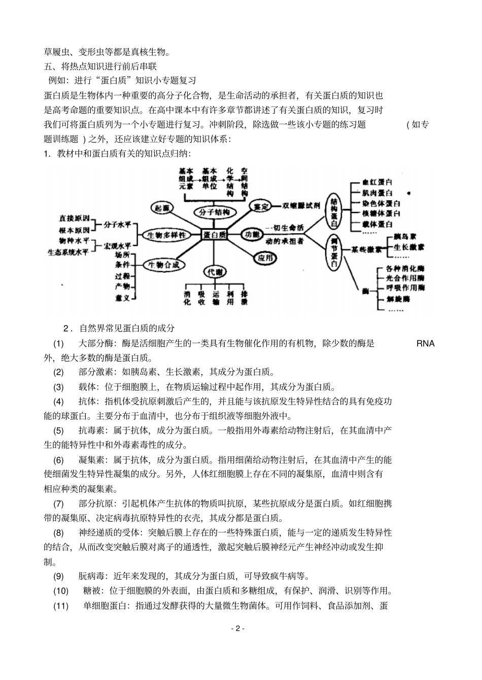 专题一细胞的分子组成与结构学案_第2页