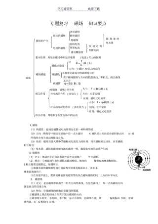 专题九：磁场知识点