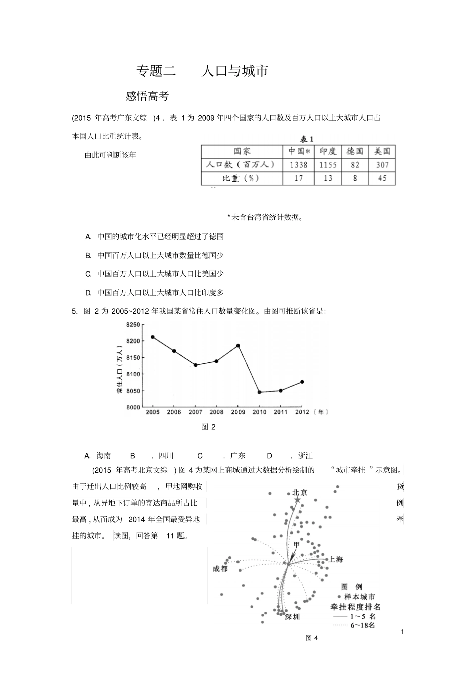 专题二人口与城2讲解_第1页