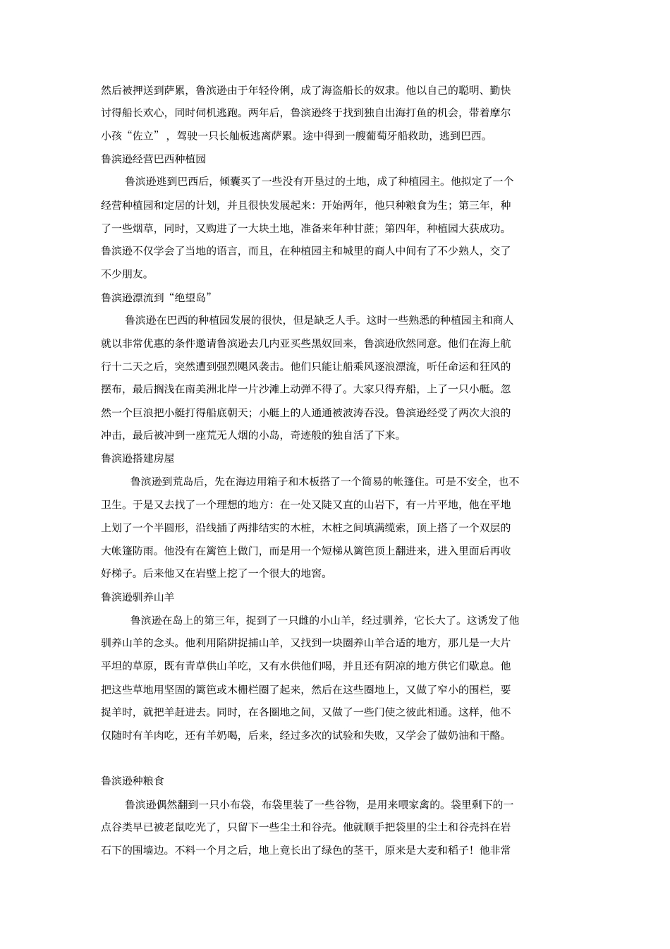 专题四：名著阅读鲁滨逊漂流记_第3页