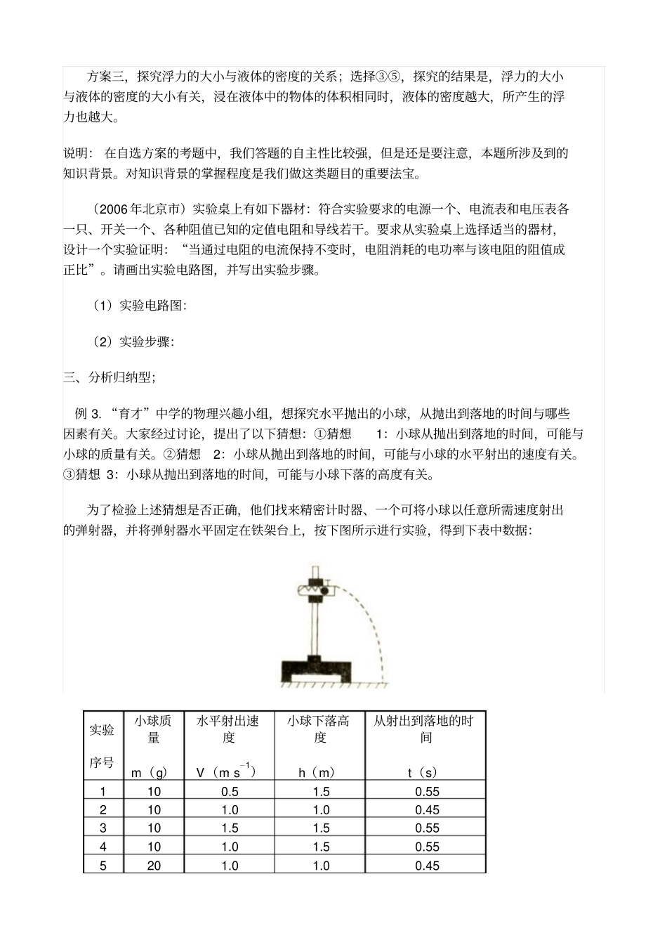 专题复习—中考物理探究性题、试验题分析_第3页