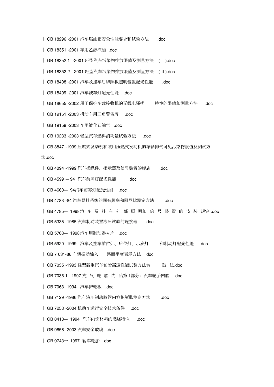 专题汽车国标目录_第3页