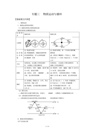 专题物质运动与循环共