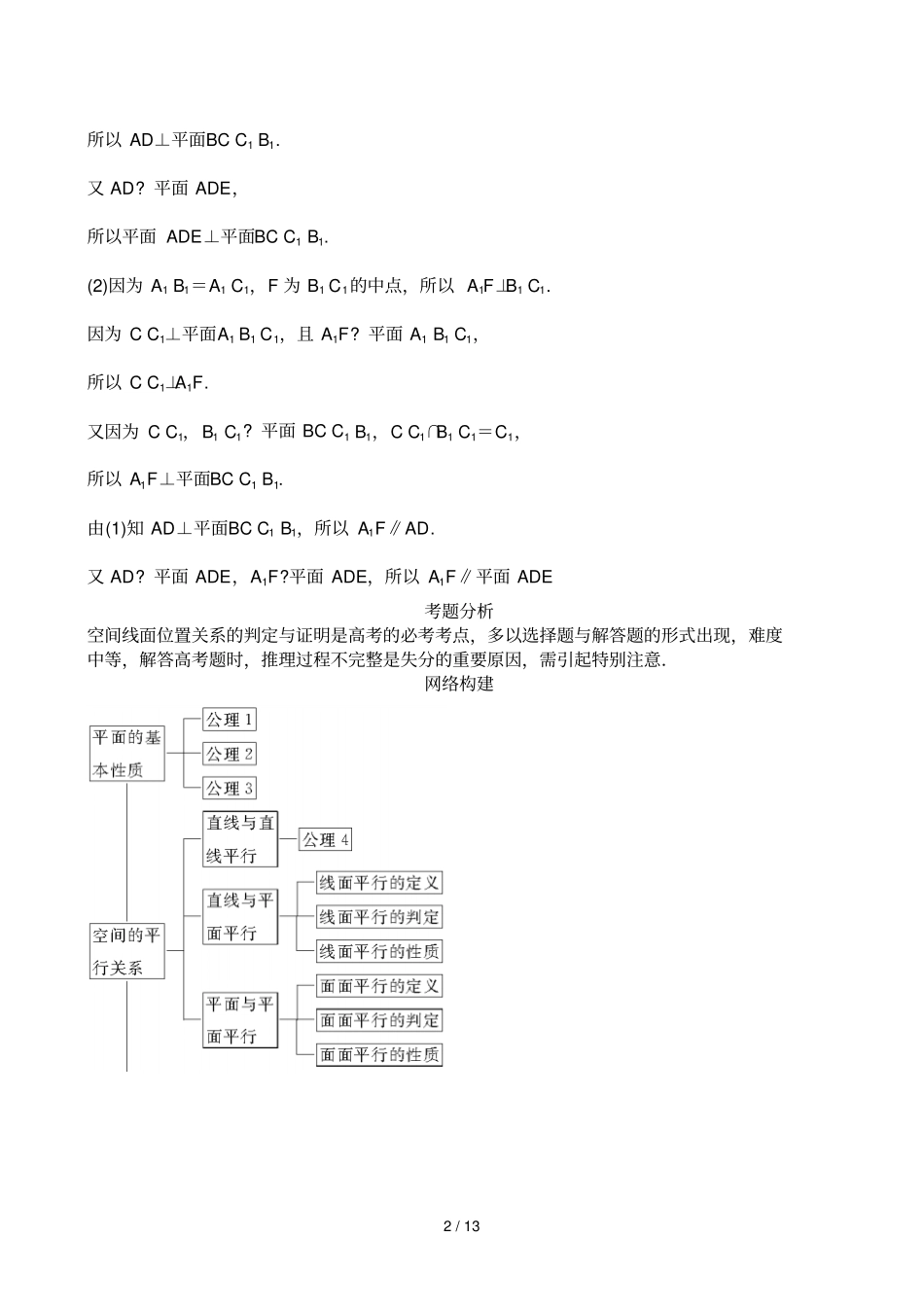 专题空间中平行与垂直_第2页
