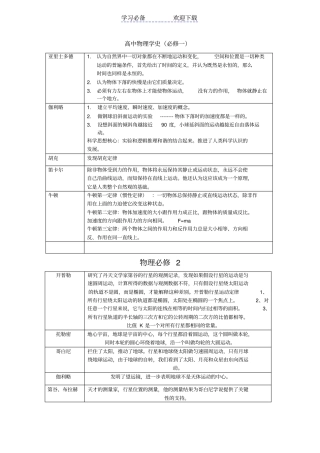 世上最全的高中物理人物贡献总结