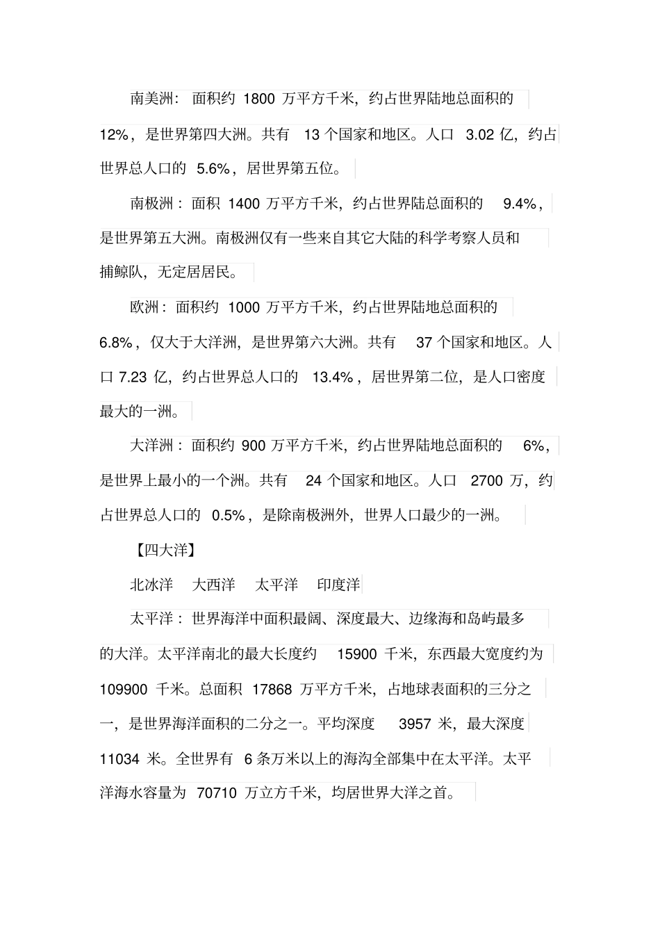 世界七大洲和四大洋分布图_第2页