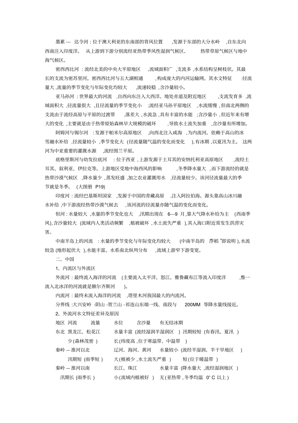 世界主要河流的水文特征详细52123_第2页