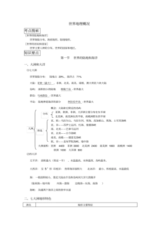 世界地理知识总结