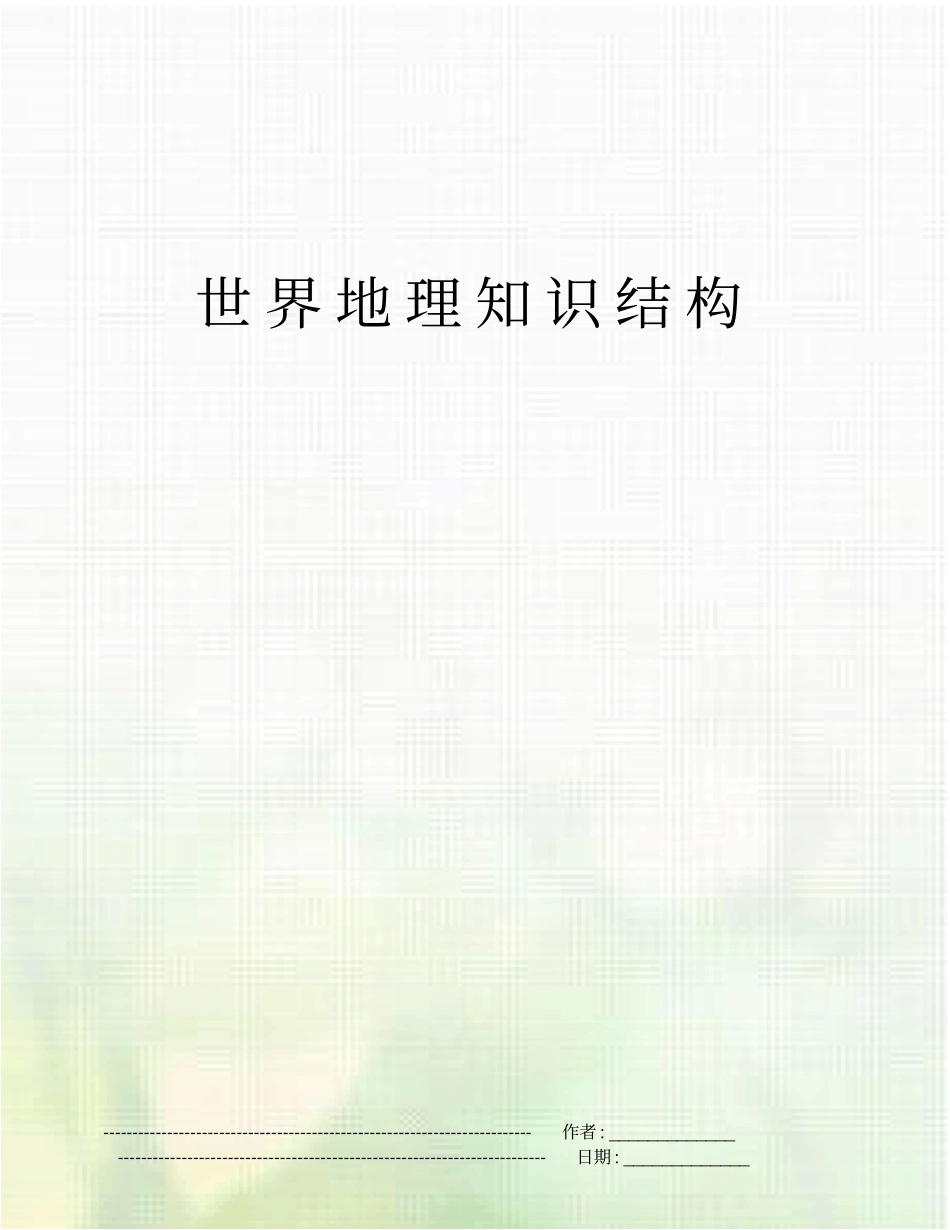 世界地理知识结构_第1页