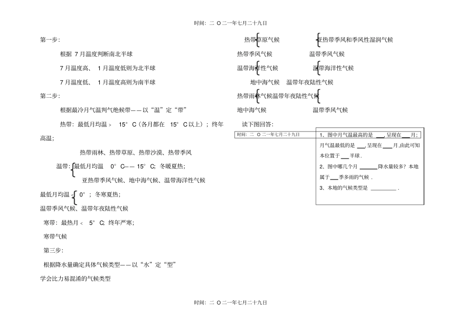 世界气候类型及其分布归纳表_第2页