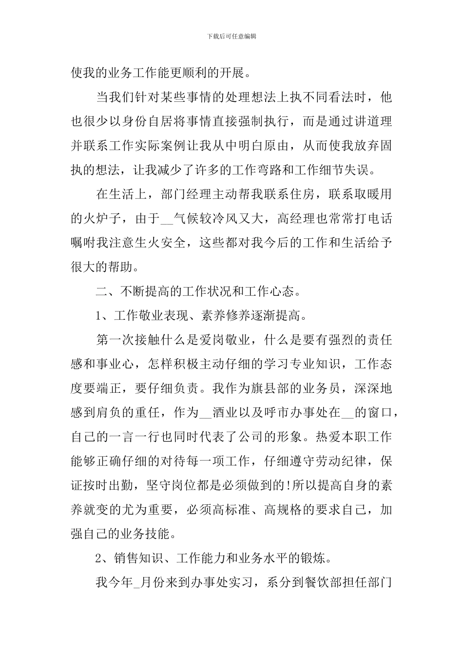 销售业务员个人工作总结3篇_第2页