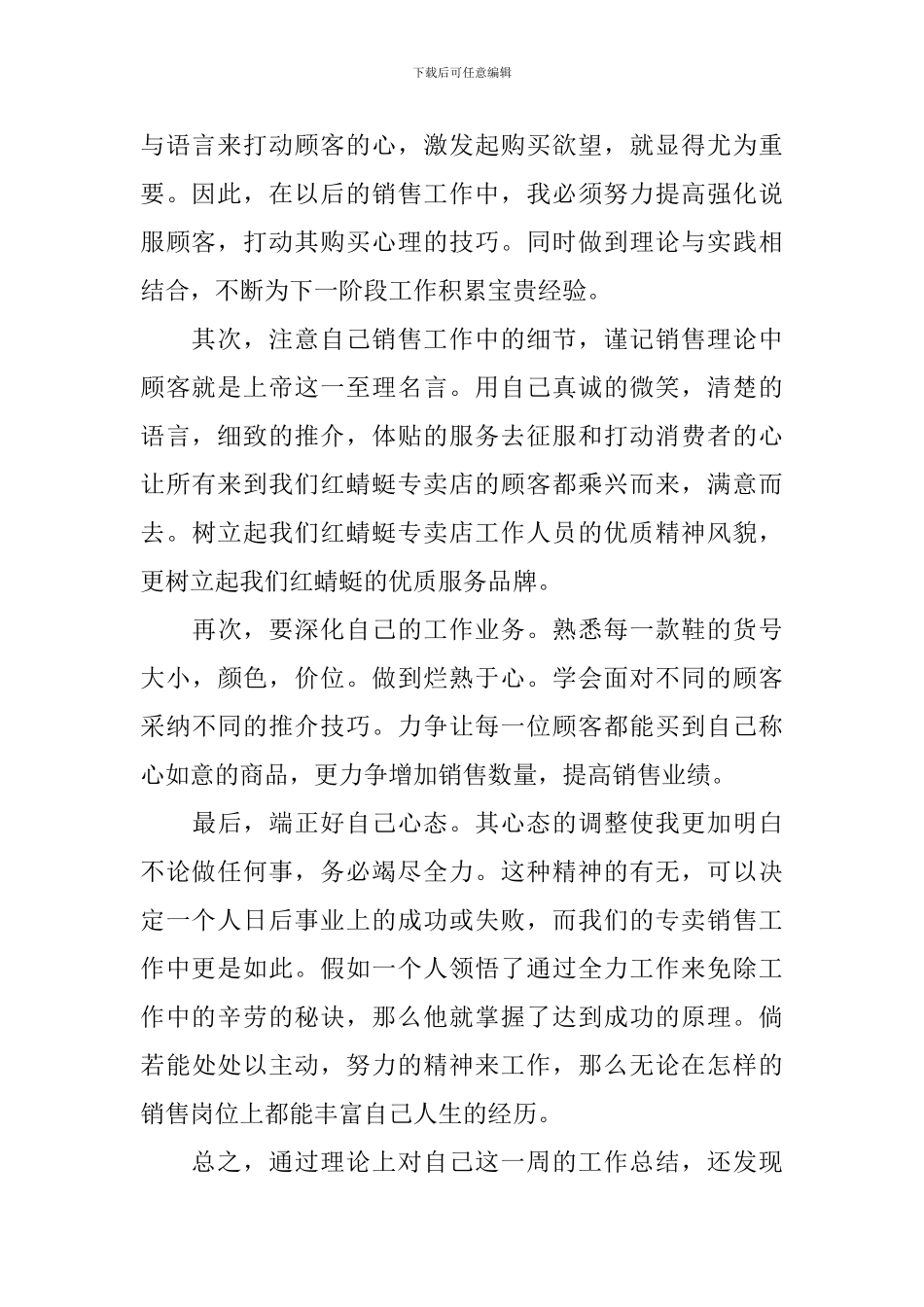 销售个人一周工作总结_第2页