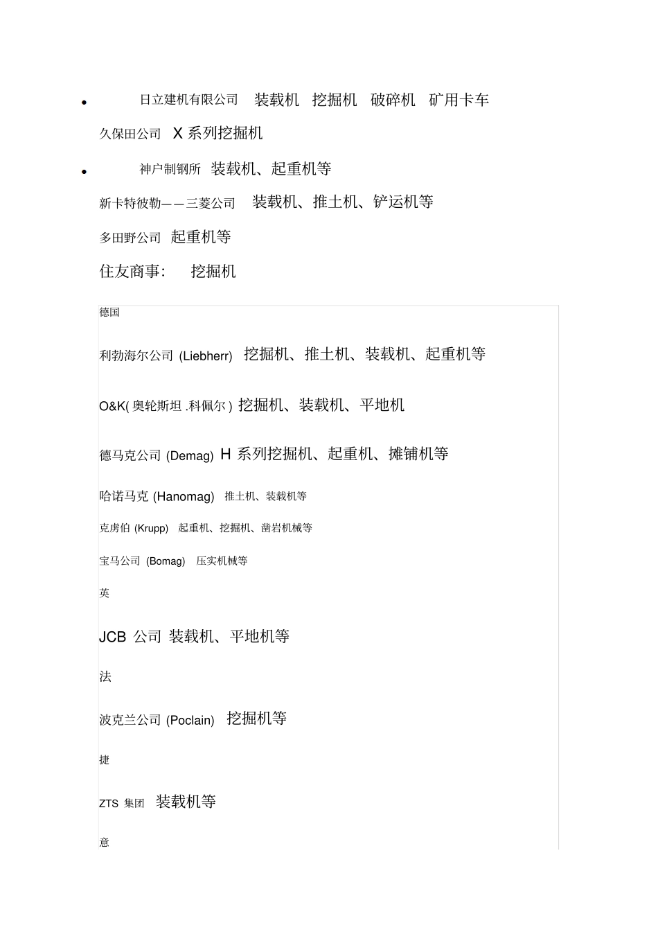 世界著名工程机械公司一览_第2页