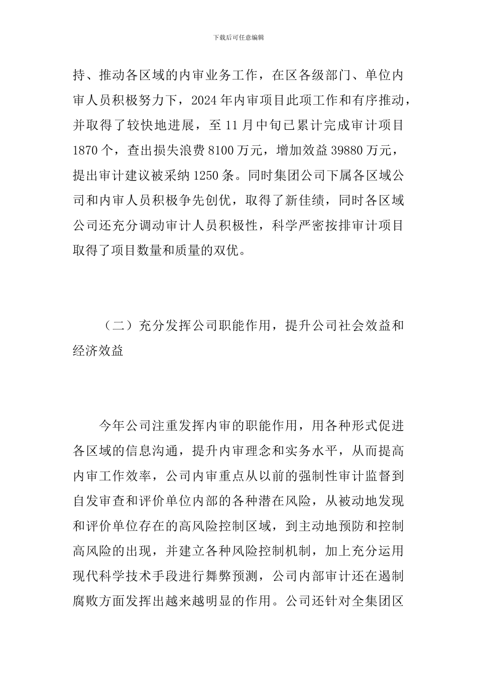 集团内部审计会计个人工作总结_第2页