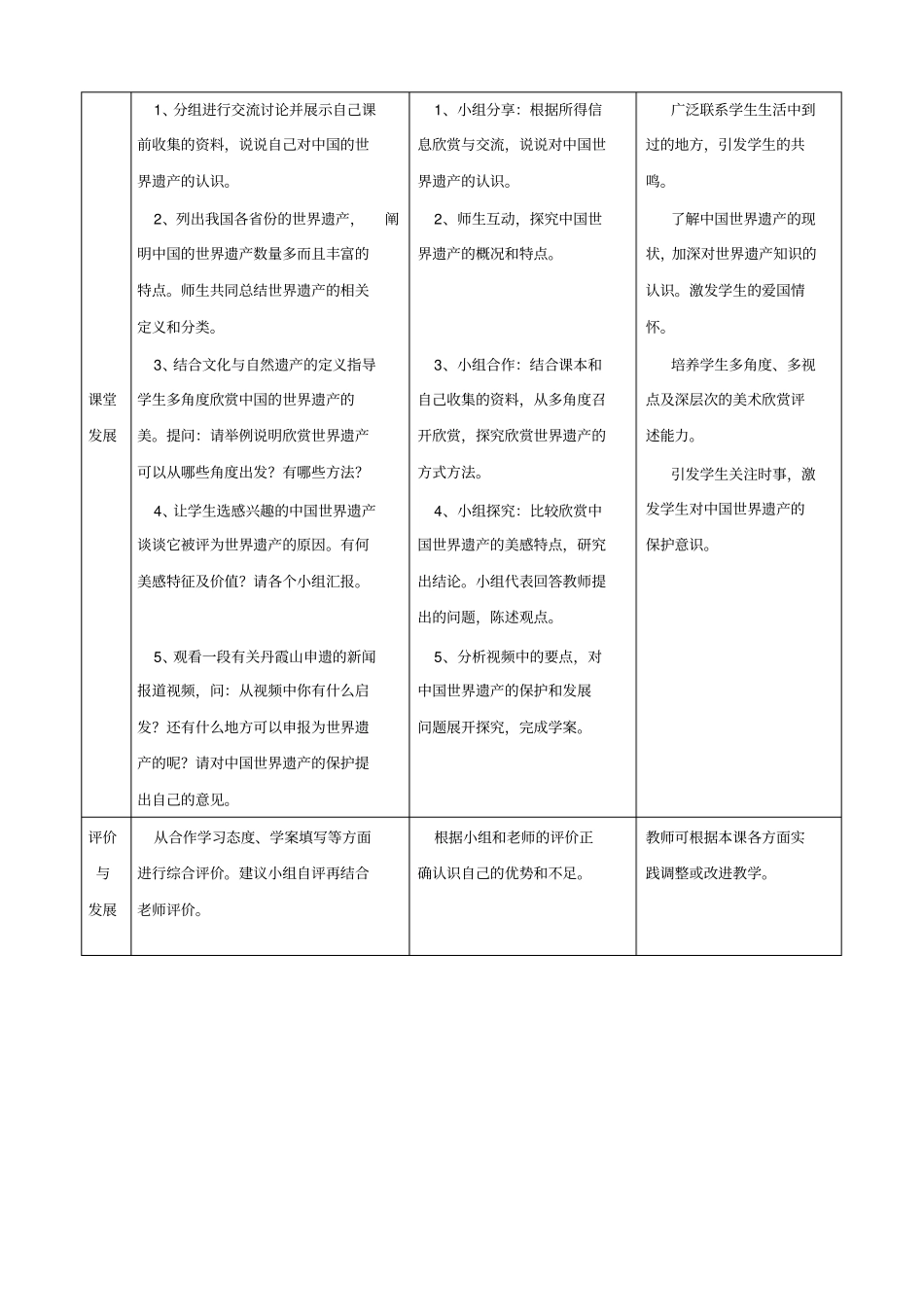 世界遗产之美教学设计_第2页