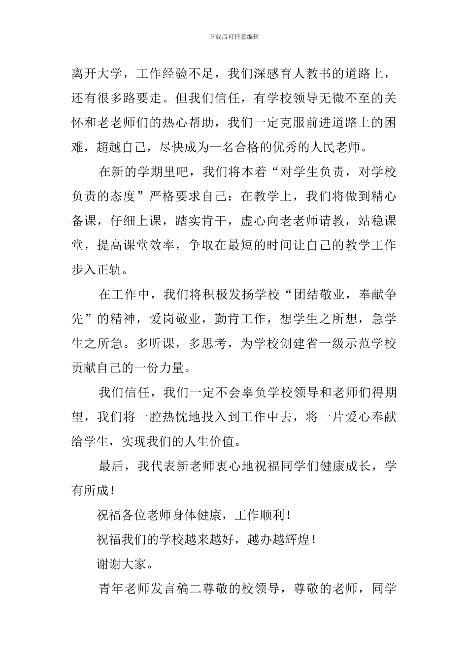 青年教师发言稿3篇_第2页