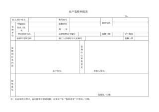 业主装修申报表