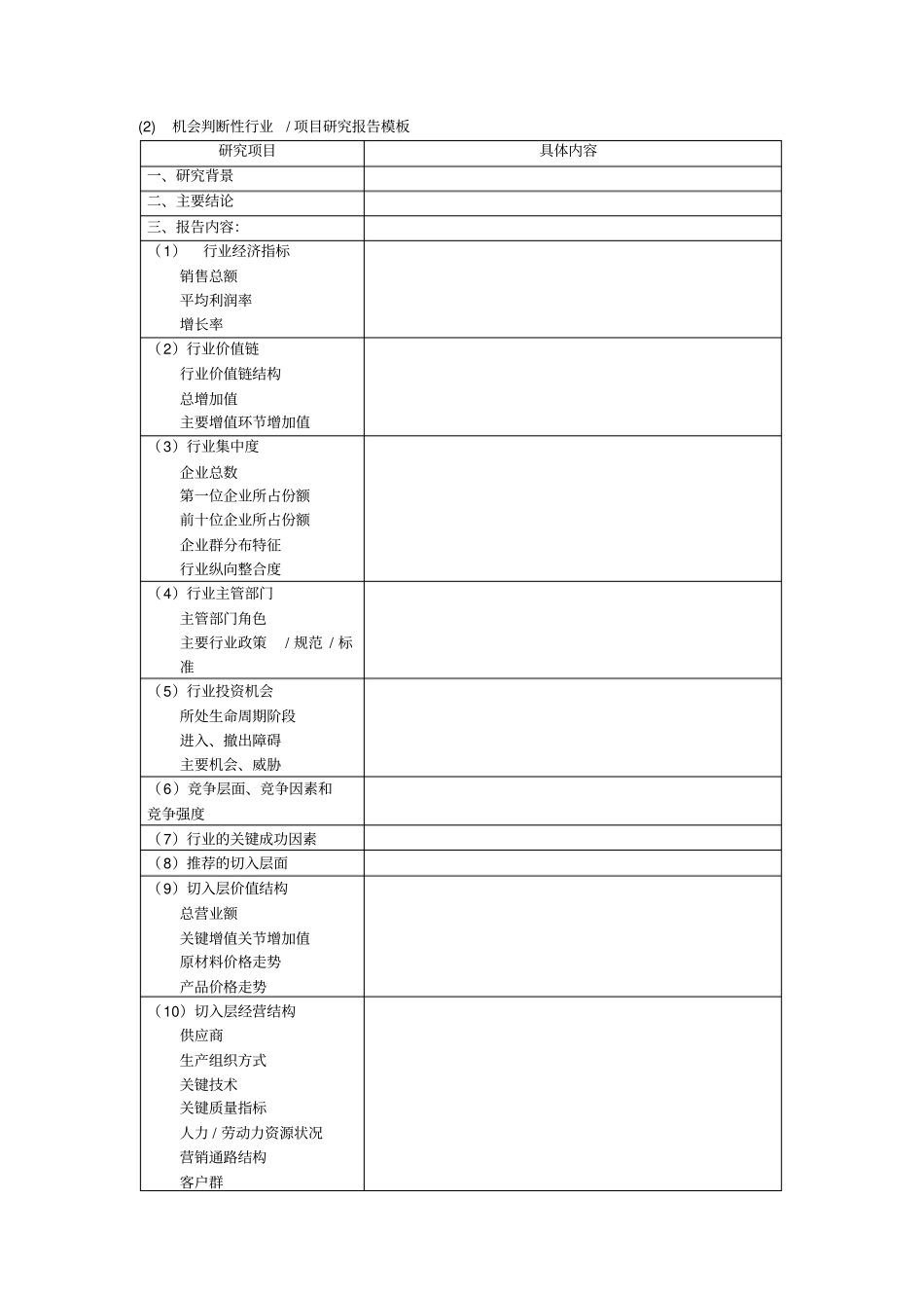 业务战略方案规划表格_第2页