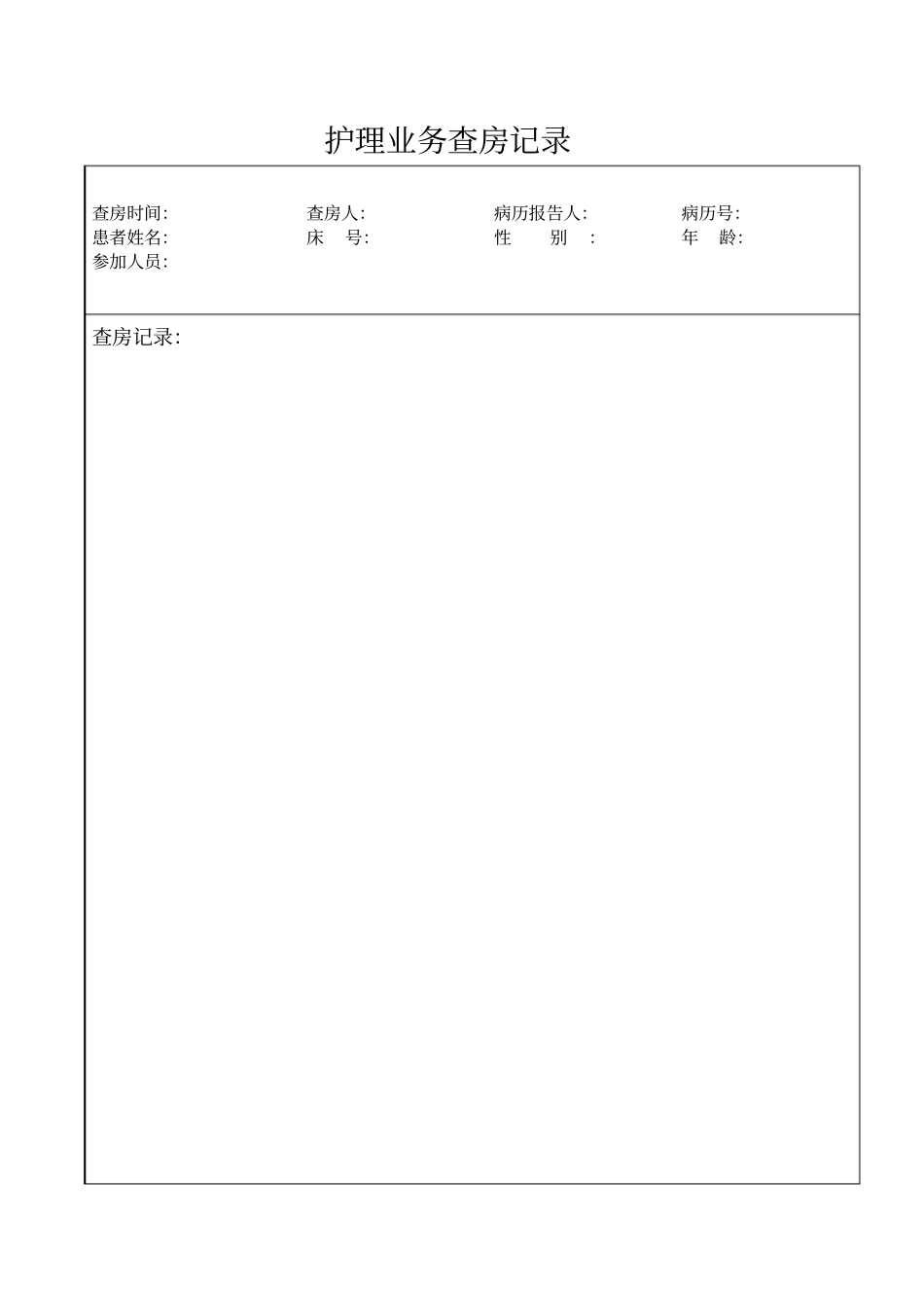 业务查房记录_第1页