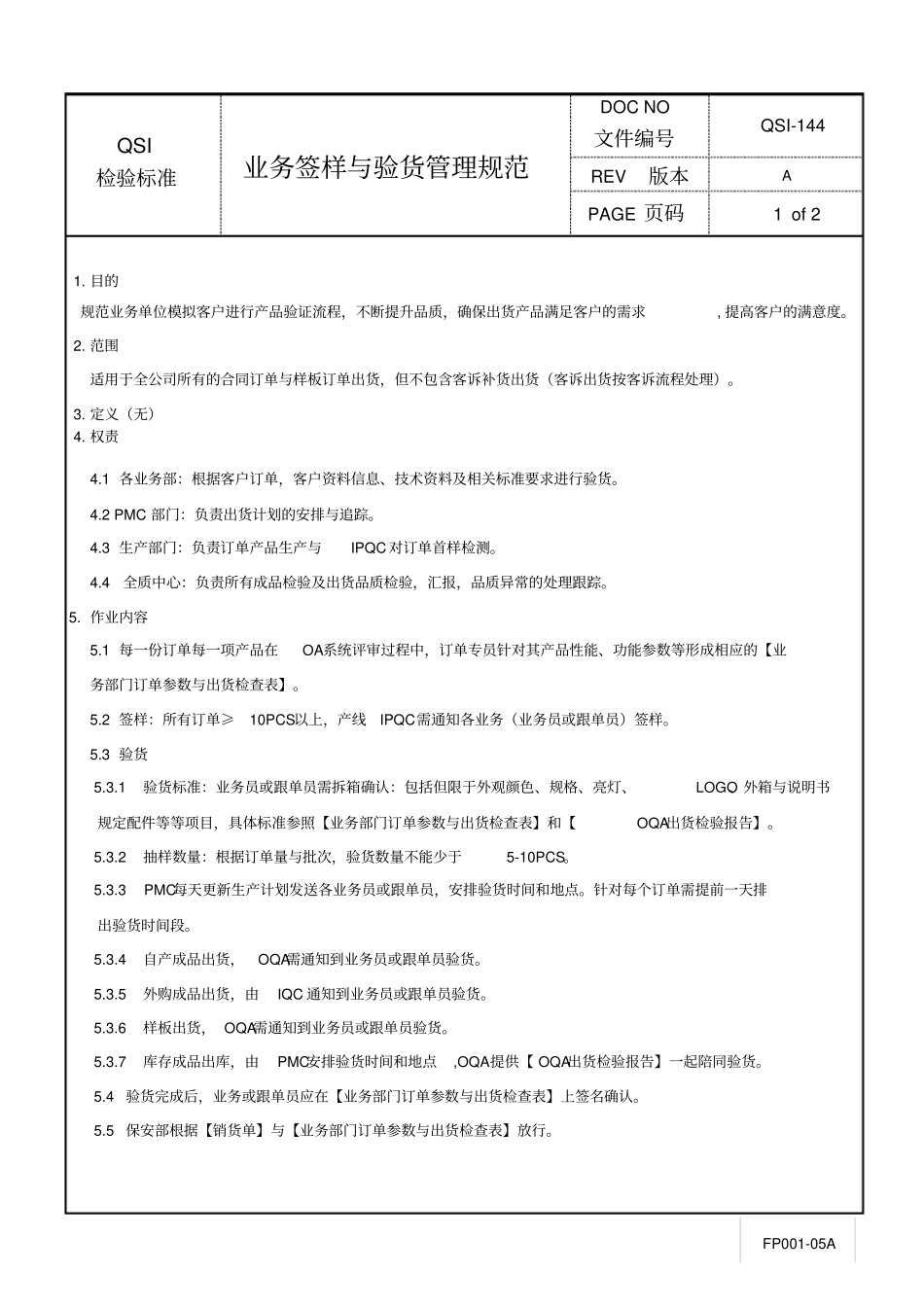 业务签样与验货管理规范_第1页