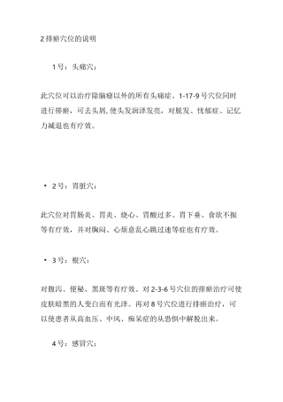 心天泻血排瘀2排瘀穴位的说明