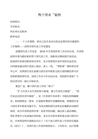 两个带来案例