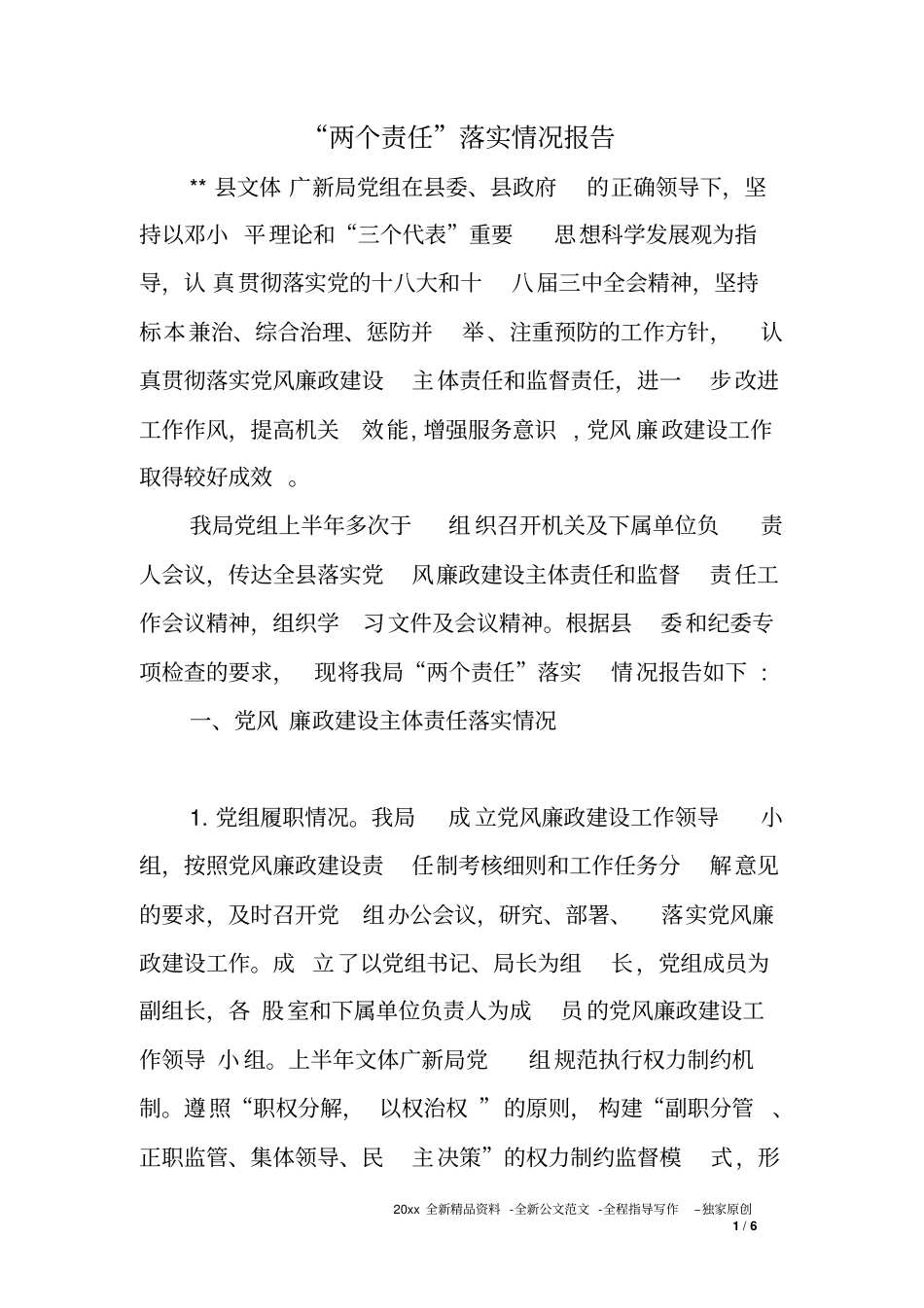 两个责任落实情况报告_第1页