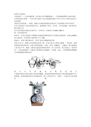 世界汽车发展史