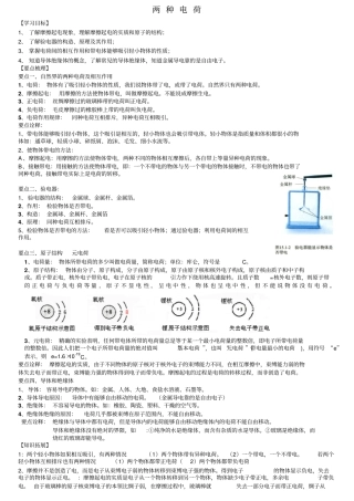 两种电荷知识详解典型例题随堂练习含答案
