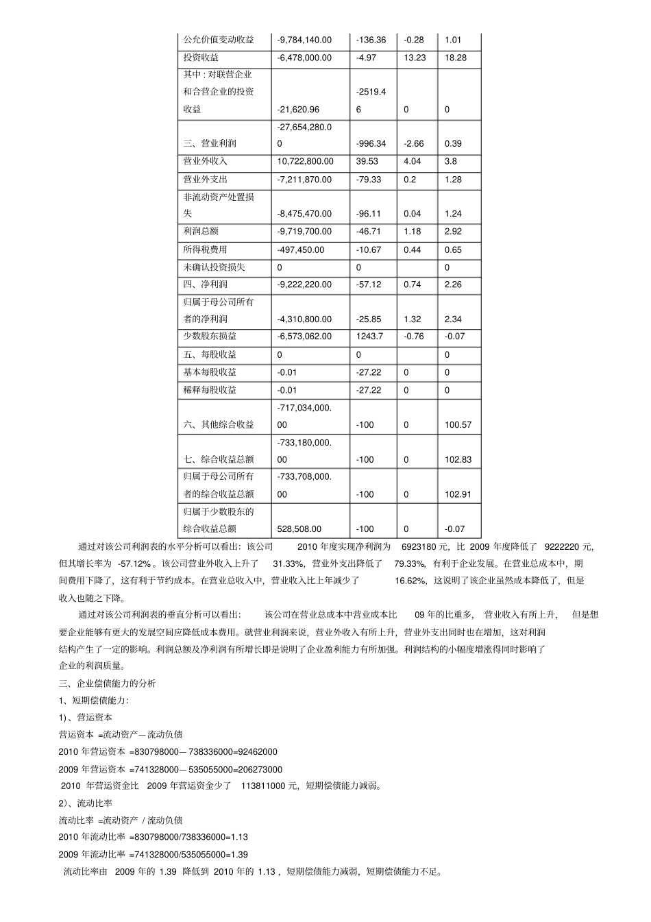 两面针公司财务报表分析_第3页