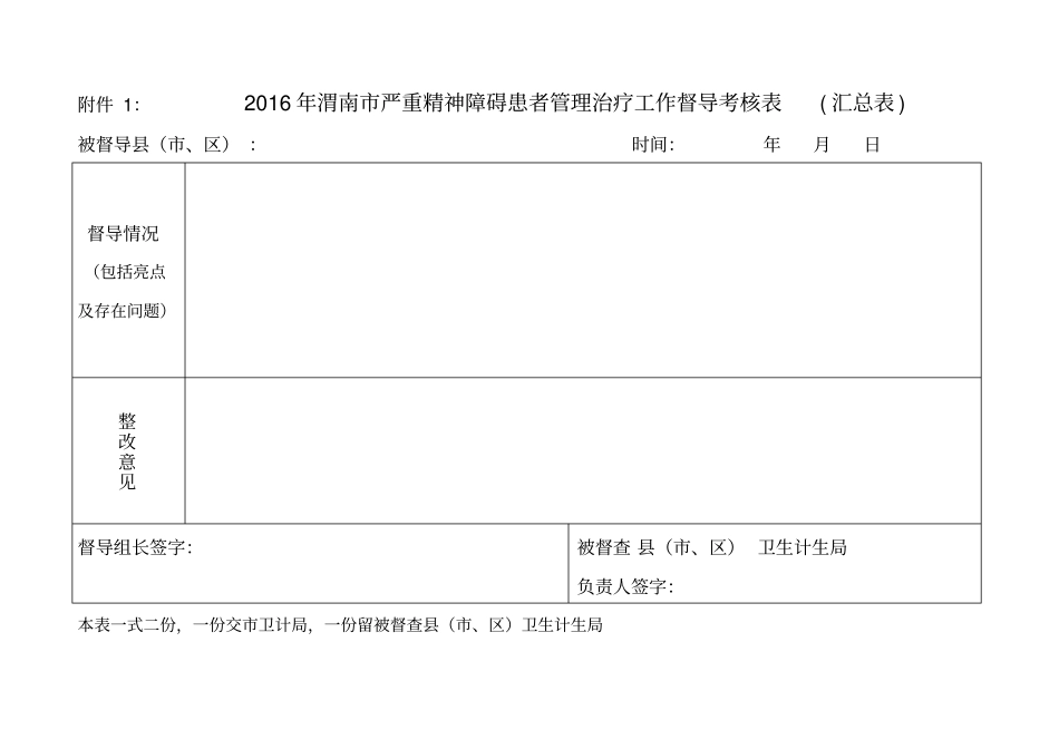 严重精神障碍管理治疗工作督导表格_第1页