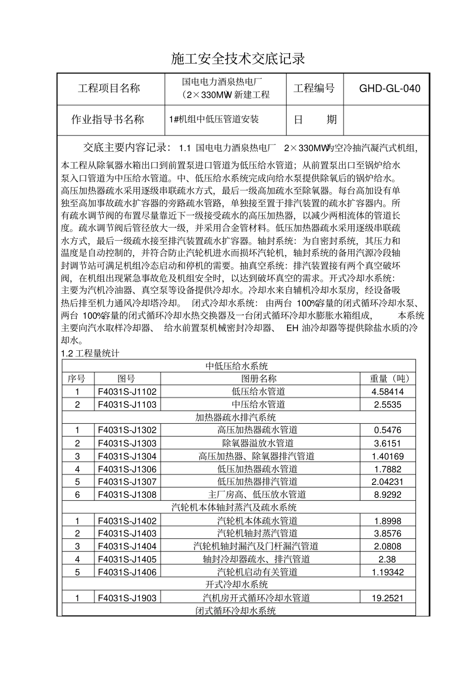 中低压管道交底记录_第1页