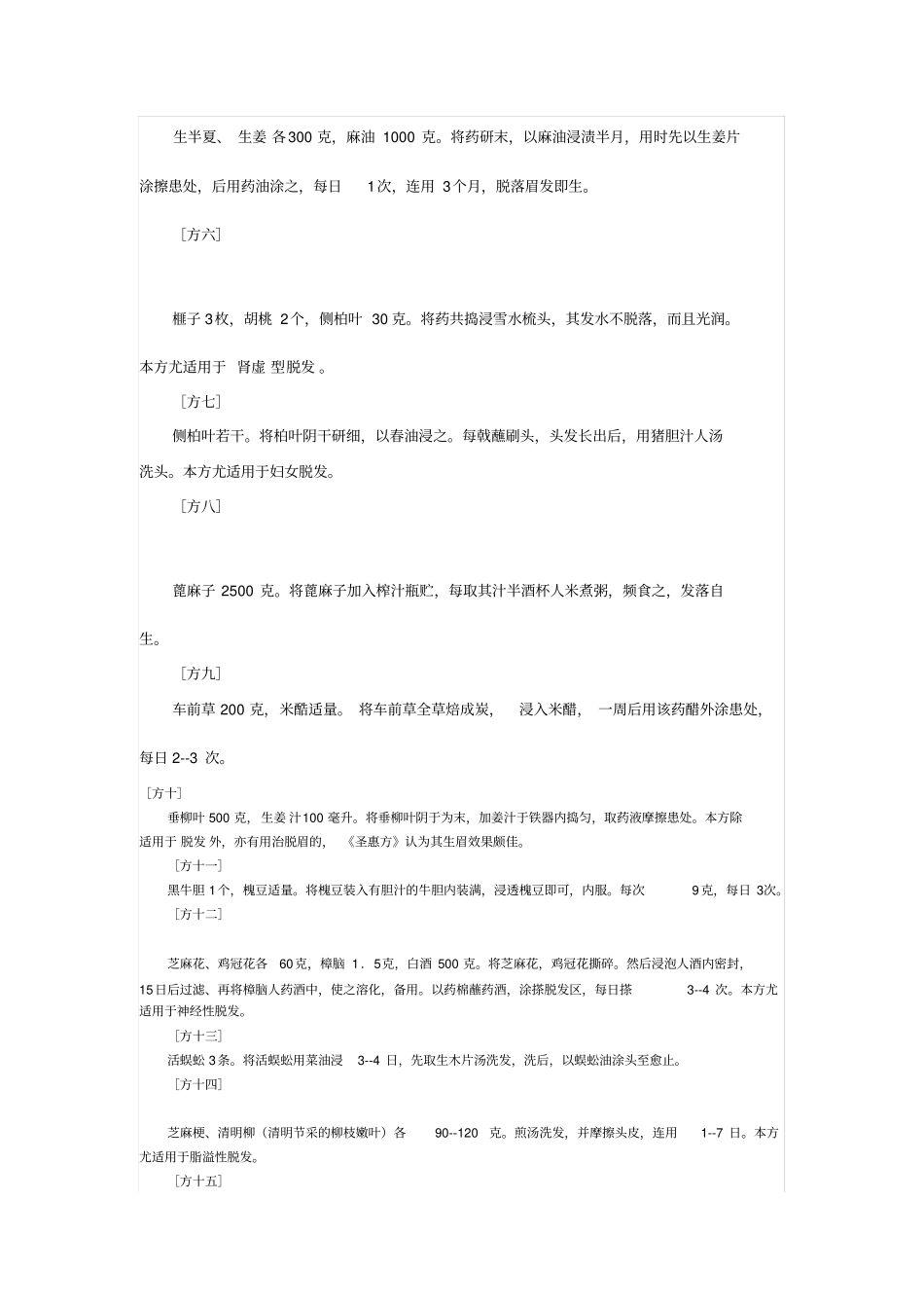 中医中药治疗脱发与日常习惯个人经验总结_第3页