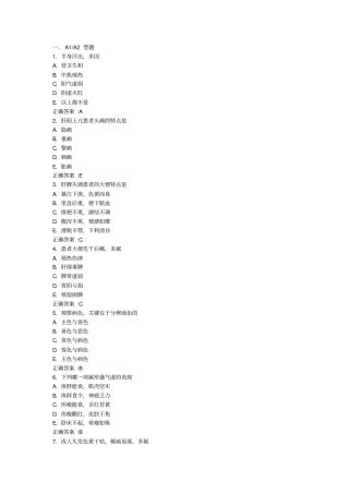 中医主治医师考试相关专业知识