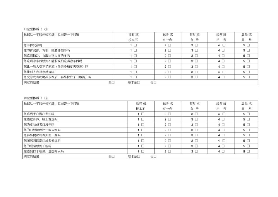 中医体质辨识分析量表_第2页