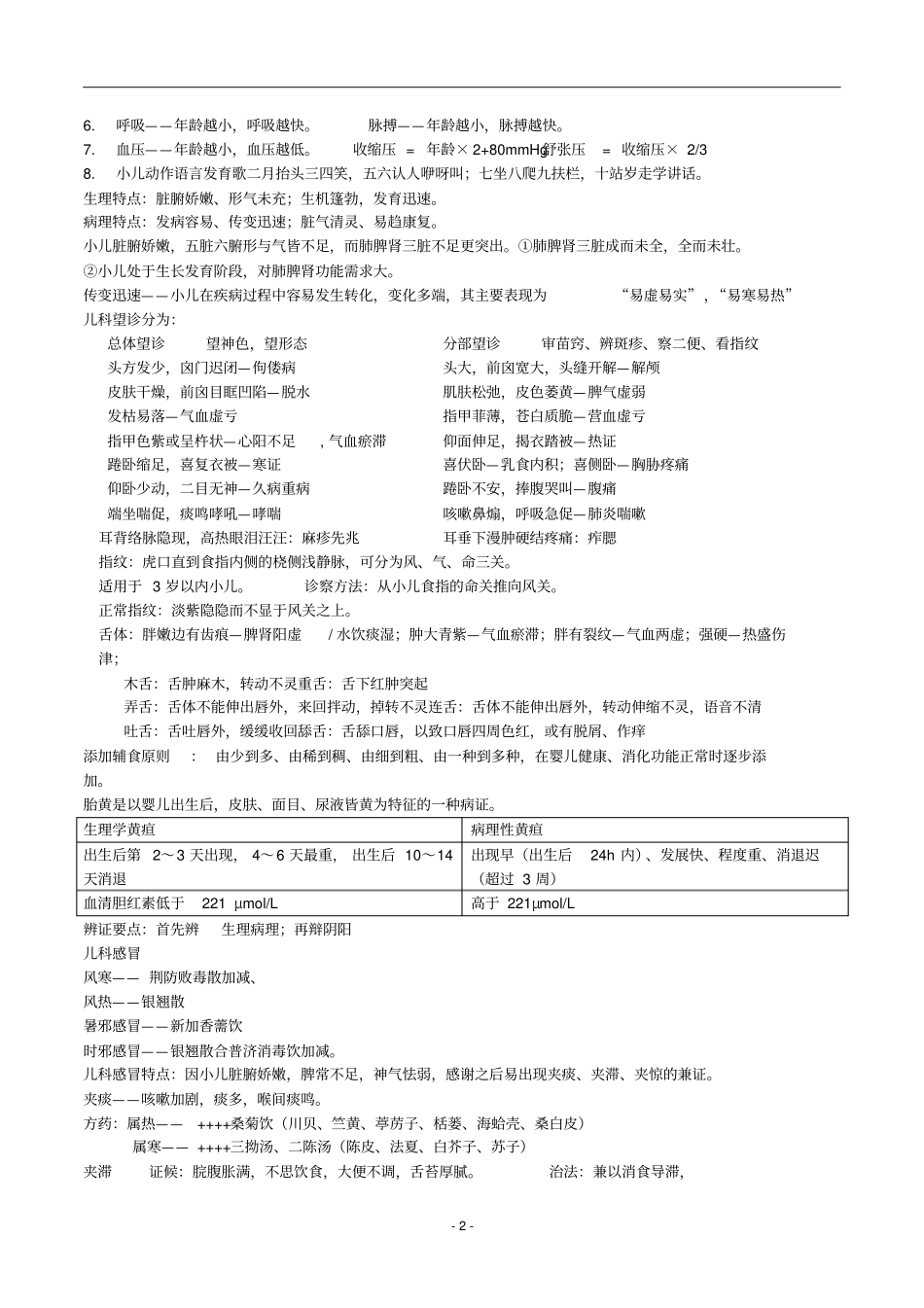 中医儿科学-复习重点汇总_第2页