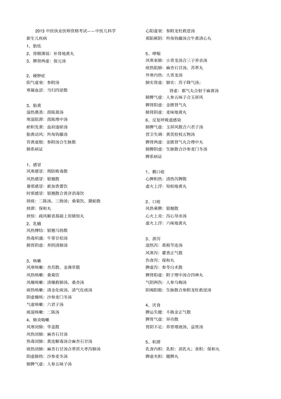 中医儿科学速记_第1页